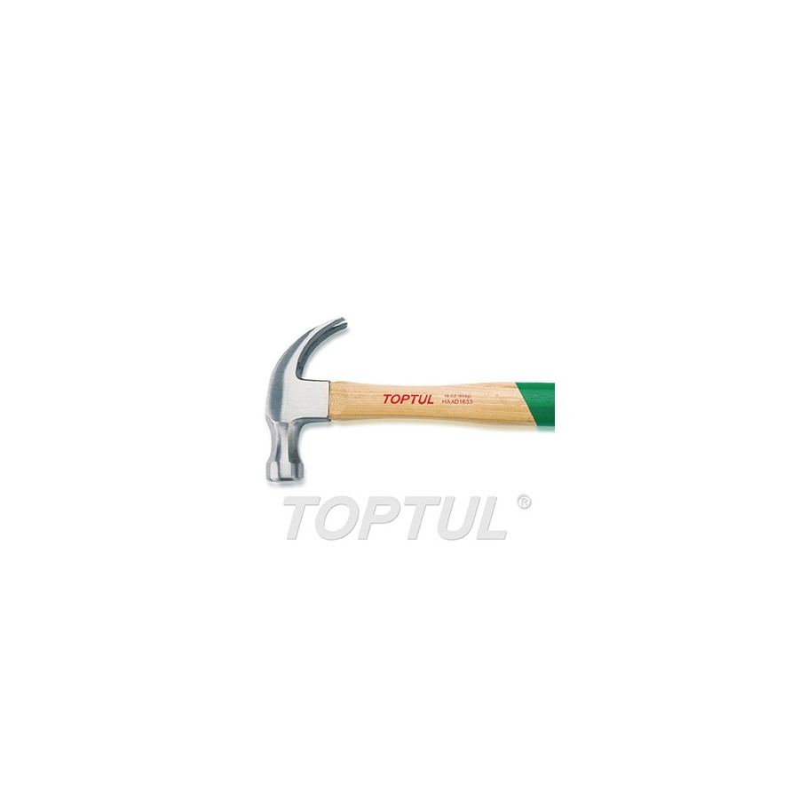 Martillo de uña con mango de madera Toptul 330 mm. HAAD1633 Martillo de uña con mango de madera Toptul 330 mm. HAAD1633