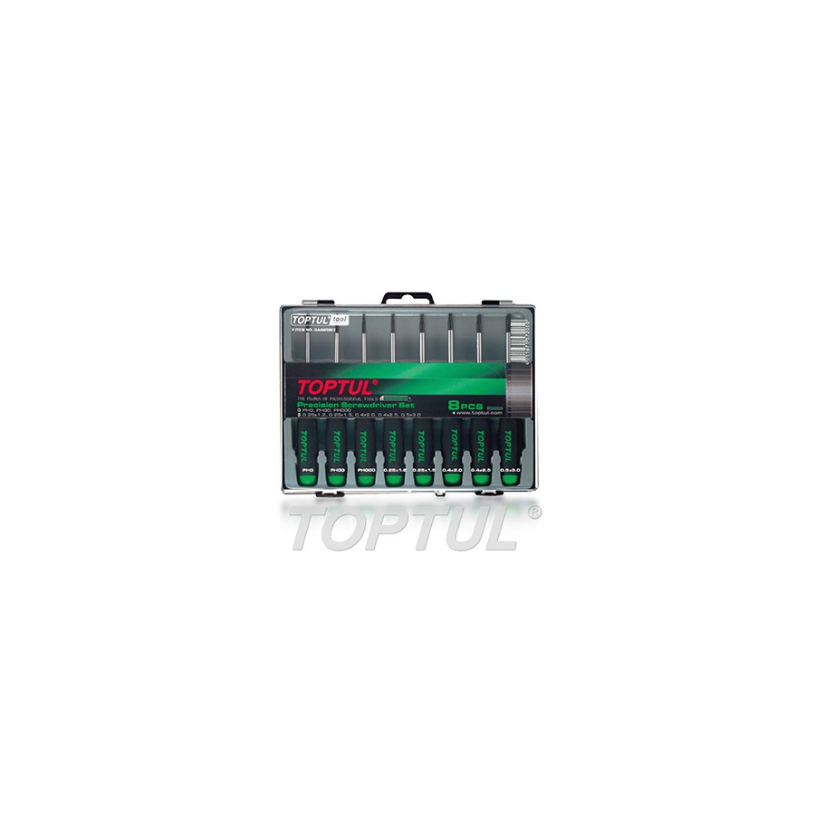 Juego 8 destornilladores precision Toptul torx T5-T21 GAAW0801 Juego 8 destornilladores precision Toptul torx T5-T21 GAAW0801