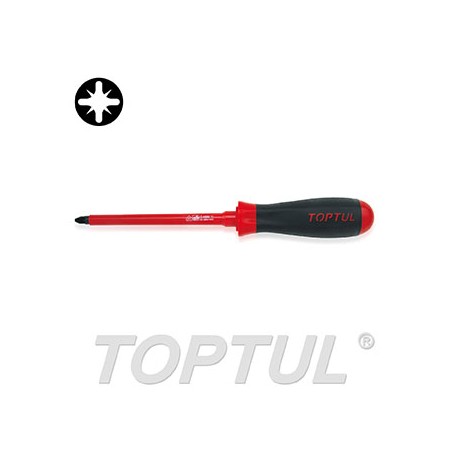 Destornillador Pozidriv VDE 1000 V. Toptul PZ-3x150 mm. FCEB0315