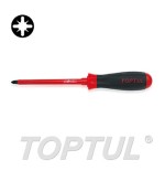 Destornillador Pozidriv VDE 1000 V. Toptul PZ-3x150 mm. FCEB0315