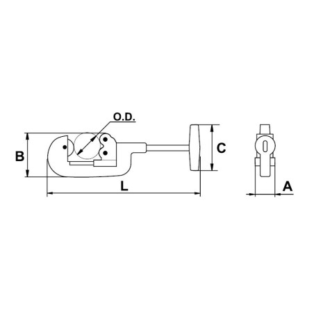 Cortatubos reforzado de acero Ega Master 1/8" - 2" para acero inoxidable codigo 63378