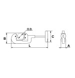 Cortatubos reforzado de acero Ega Master 1/8" - 2" para acero inoxidable codigo 63378