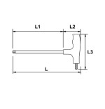 Llave haxagonal mango en "T" Ega Master 7 mm. acero inoxidable codigo 38635