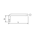 Llave hexagonal de bola serie larga Ega Master 6 mm. acero inoxidable codigo 38647