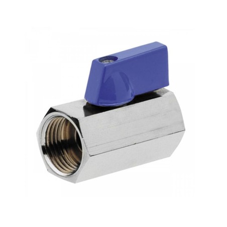 Minivalvula de esfera laton niquelado con rosca 3/4" H-H PN-16
