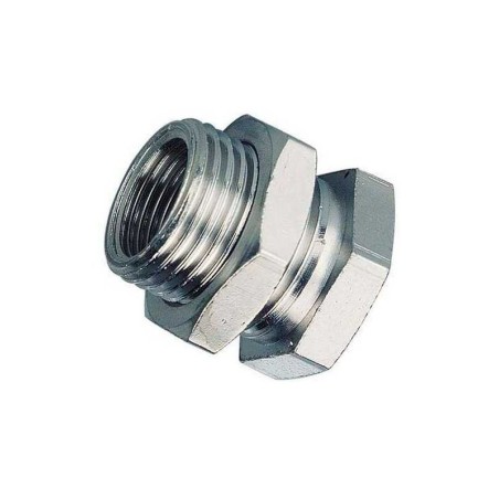 Racor pasamuros laton niquelado 3/8"