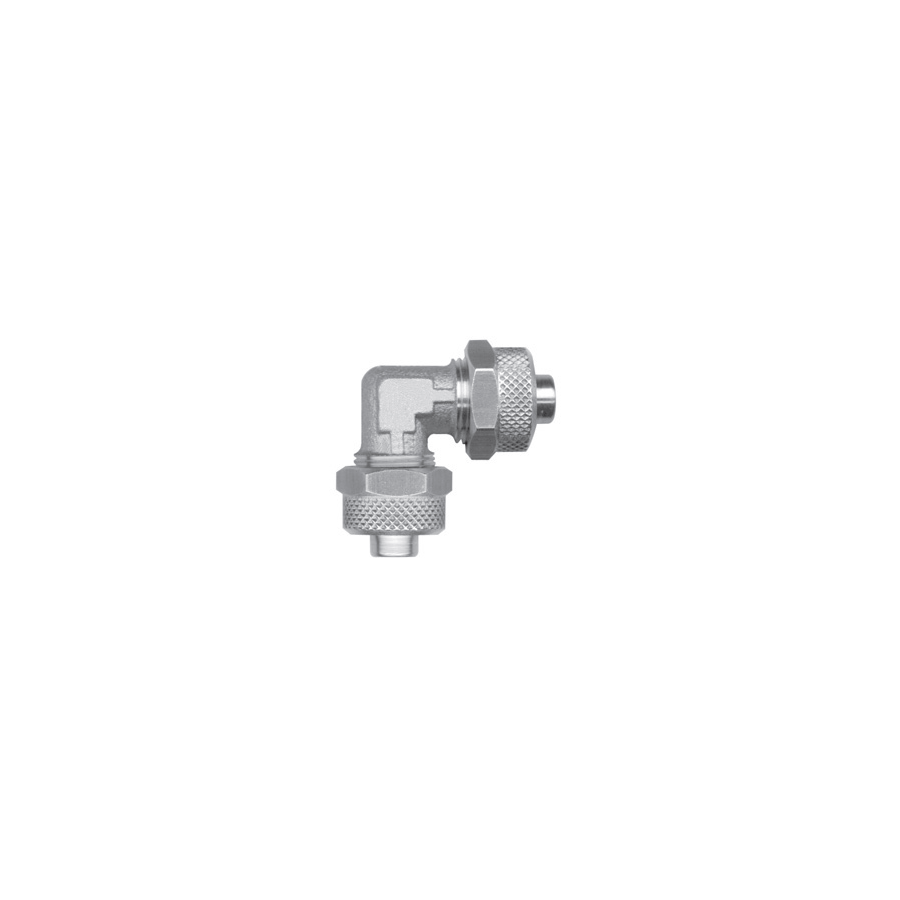 Codo tubo-tubo laton niquelado D-8 D-8