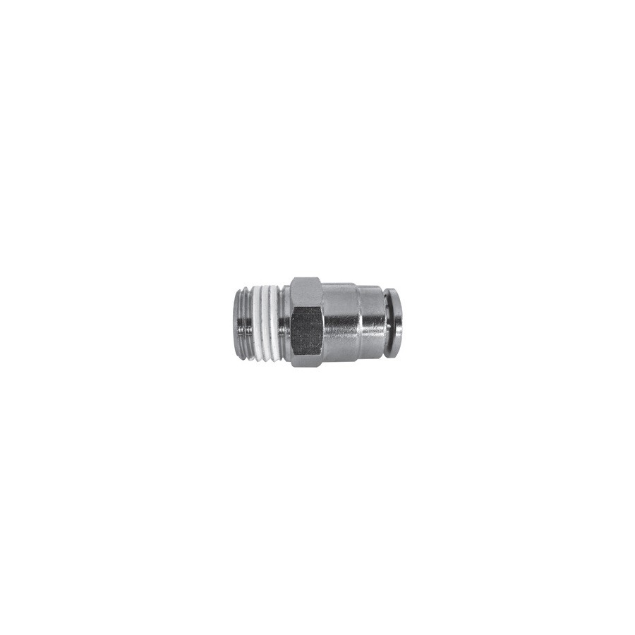 Racor neumatico laton niquelado EMC 08-03