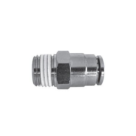 Racor neumatico laton niquelado EMC 08-04