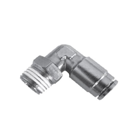 Racor neumatico laton niquelado EML 08-03