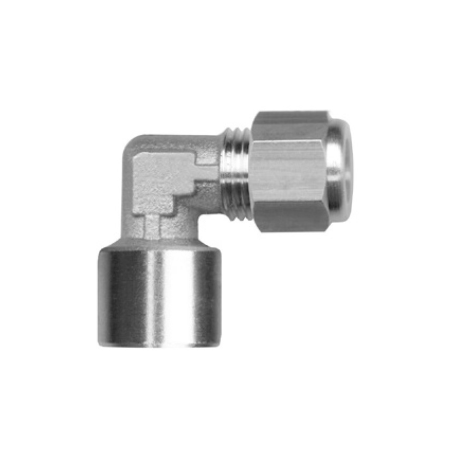 Codo hembra con bicono laton niquelado D-6 1/8"