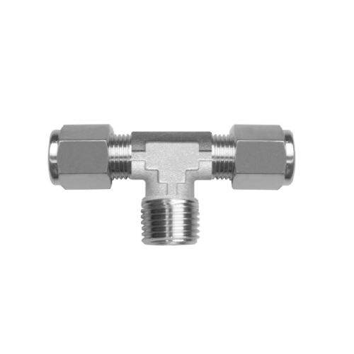 Te macho central con bicono laton niquelado D-16 1/2"