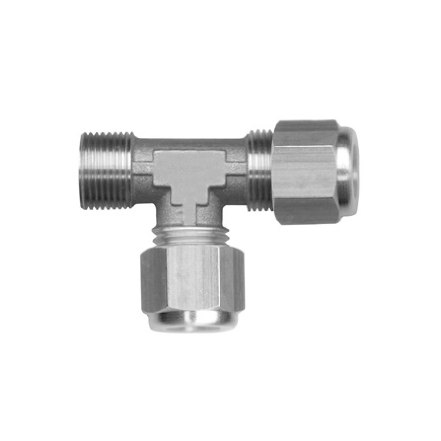 Te macho lateral con bicono laton niquelado D-6 1/8"