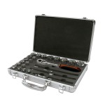 Juego de llaves de vaso 1/4" 24 ud. serie larga Ega Master 4-13 mm. 3/16"-1/2" 6 cantos codigo 58693