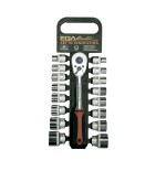 Juego de llaves de vaso 3/8" con punta atornilladora Ega Master 30 ud. codigo 58705