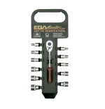 Juego de vasos y carraca 1/4" en colgante 12 ud. Ega Master 5/32"-9/16" 6 cantos codigo 61324