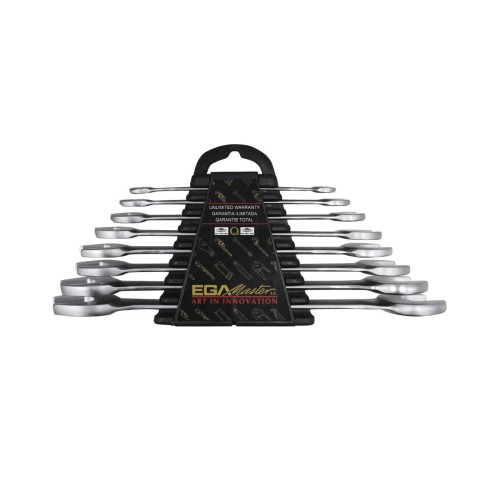 Juego de llaves fijas 6 ud. Ega Master 3/8"-7/16"-13/16"-7/8" cromado pulido espejo codigo 68467