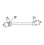 Llave fija Ega Master 1/2"-9/16" cromado pulido espejo codigo 60303