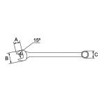 Llave combinada Ega Master 1/2" cromado pulido espejo codigo 60344