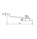 Llave acodada Ega Master 1-1/16"-1-1/4" cromado pulido espejo codigo 60394