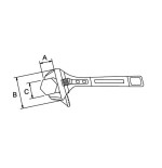 Llave ajustable combi alavesa de gran apertura Ega Master 8" Titacrom® codigo 61237