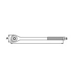 Llave de carraca reversible Ega Master 3/4"  codigo 61859