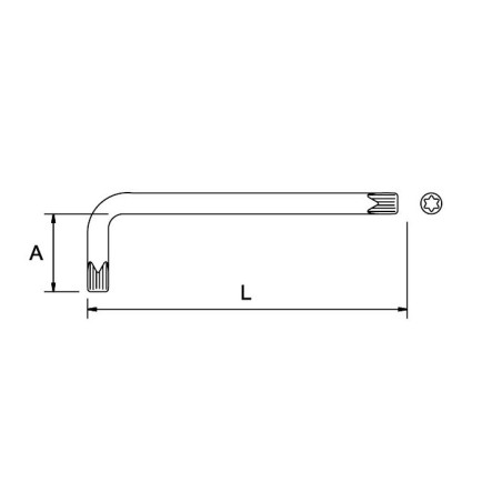 Llave torx Ega Master T-9 inoxidable codigo 38851