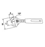 Llave ajustable moleta lateral Ega Master 12" Titacrom® comfort codigo 61063