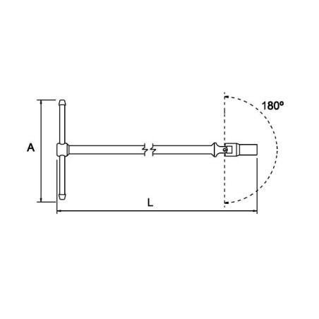 Llave articulada en T Ega Master 17 mm. codigo 61851