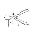 Alicate boca curva mini Ega Master Titacrom® Bimat codigo 62245