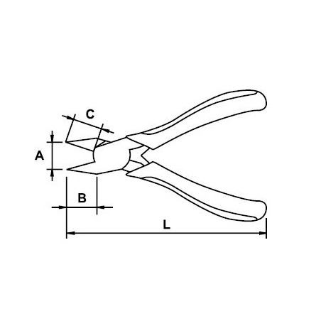 Alicate corte diagonal triangular mini Ega Master Titacrom® Bimat codigo 62248
