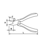 Alicate corte diagonal triangular mini Ega Master Titacrom® Bimat codigo 62248