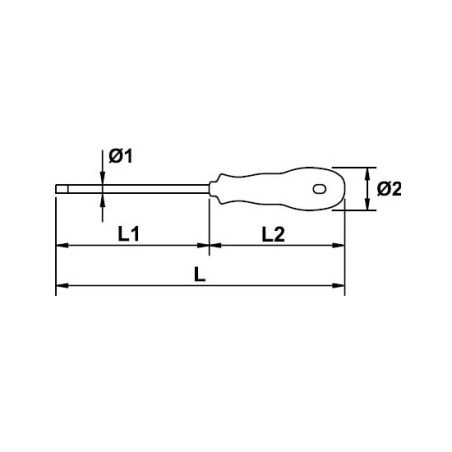 Destornillador Robertson Ega Master 5 x 125 mm. Mastertork codigo 66531