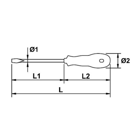 Destornillador torx Ega Master T-6 3 x 50 mm. Mastertork 1000 V. codigo 76638
