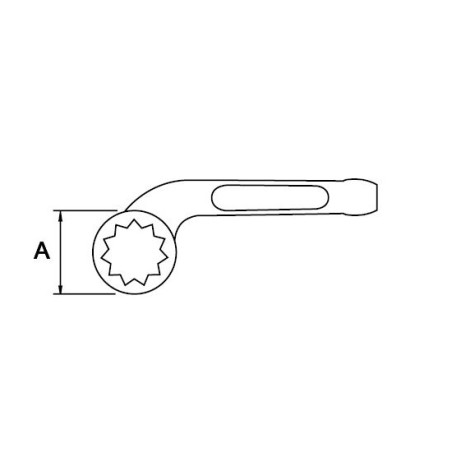 Llave estrella de golpe Ega Master curva 60 mm. codigo 54960