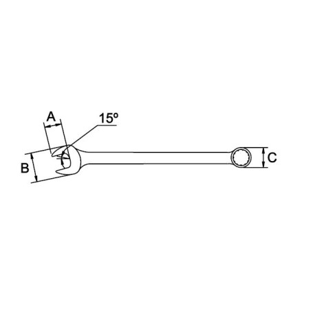 Llave combinada extra larga Ega Master 7 mm. cromado aerospacial codigo 56406