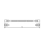 Llave de vaso 14-15 mm. Ega Master doble articulacion 12 cantos codigo 61304