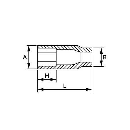 Llave de vaso para bujias Ega Master 3/8" x 16 mm. codigo 61460