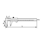 Calibre pie de rey Ega Master 200 mm. 0,02 mm. codigo 65480