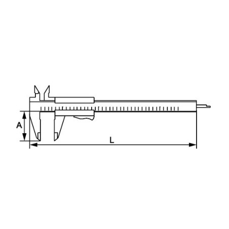 Calibre blocaje por resorte Ega Master 150 mm. 0,02 mm. codigo 65481