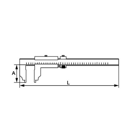 Calibre bocas largas y ajuste fino Ega Master 200 mm. 0,02 mm. codigo 65483