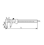 Calibre digital carcasa plastica Ega Master 200 mm. 0,01 mm. codigo 65485