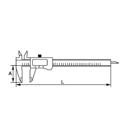 Calibre digital carcasa metalica Ega Master 200 mm. 0,01 mm. codigo 65487
