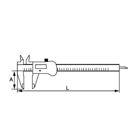 Calibre digital carcasa metalica IP-67 Ega Master 150 mm. 0,01 mm. codigo 65488