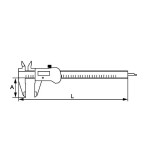 Calibre digital carcasa metalica IP-67 Ega Master 150 mm. 0,01 mm. codigo 65488