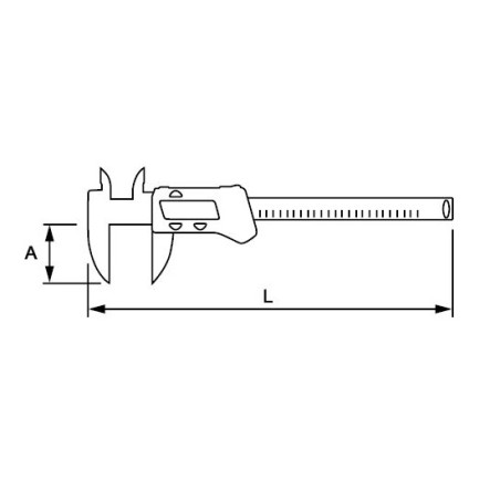 Calibre digital ligero Ega Master 150 mm. 0,01 mm. codigo 65489