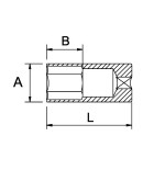 Llave de vaso 1/2" serie larga Ega Master 26 mm. 6 cantos codigo 67770