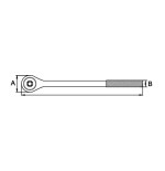 Llave de carraca reversible Ega Master 1/4" 200 mm. codigo 38203