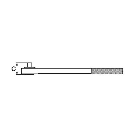 Llave de carraca reversible Ega Master 1/4" 200 mm. codigo 38203