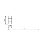 Martillo de nylon Ega Master 26 mm. mango madera hickory codigo 55325